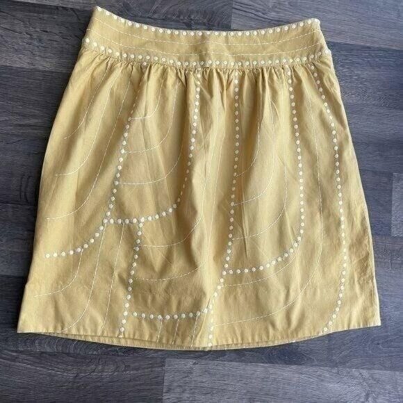 Floreat Dresses & Skirts - Floreat Yellow & White Embroidered Skirt Size 2